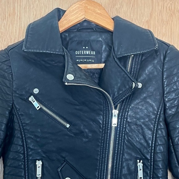 COTTON:ON  Motorcycle ‎ Jacket Viscose Coat Size USA.2  Aus 6 - Picture 4 of 12